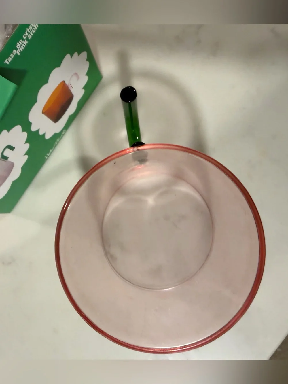 NWT Pink Arch Glass Mug